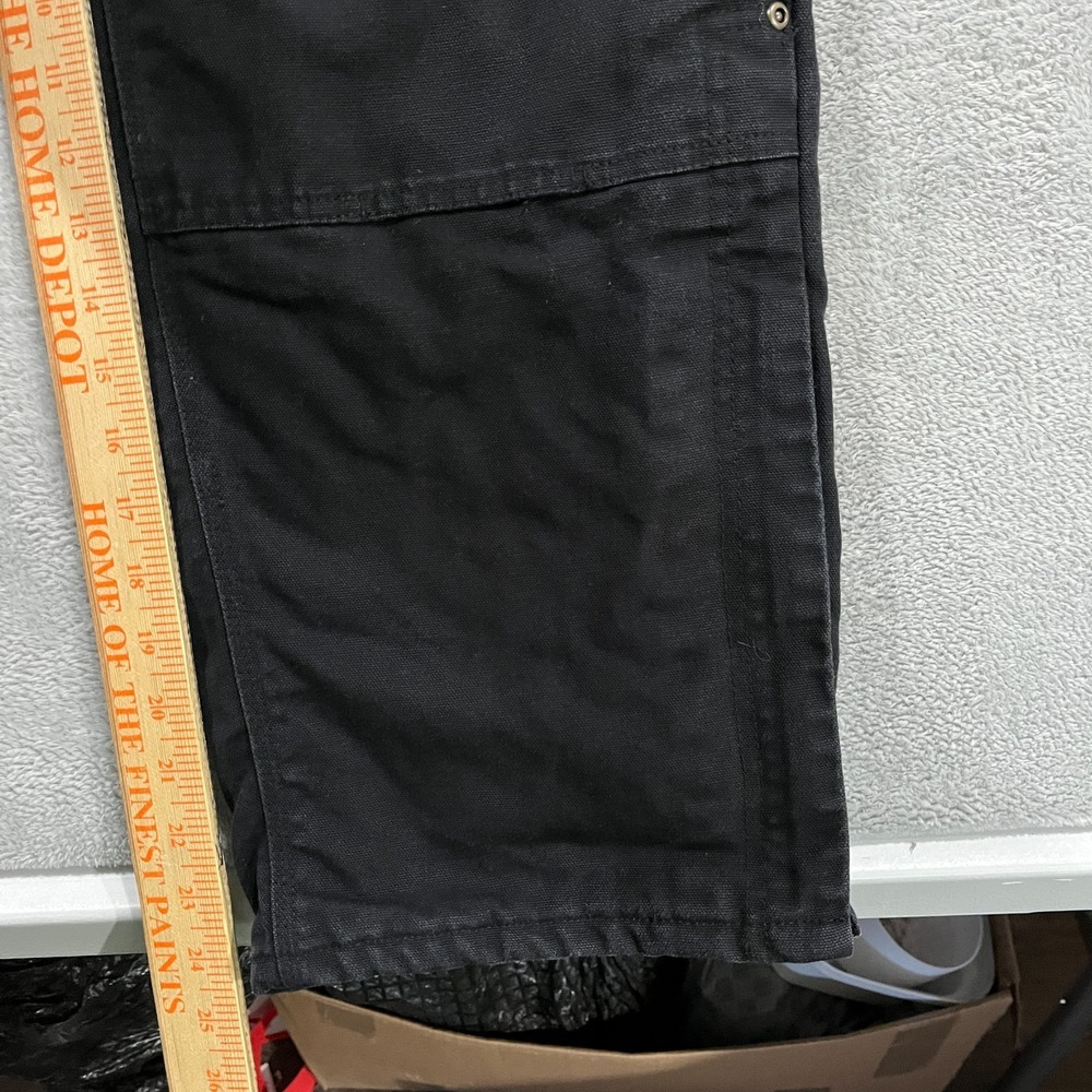 CARHARTT  Black Duck Bib Overalls Double Knee Quilted Womens 12  Insulated 90s - Picture 7 of 9